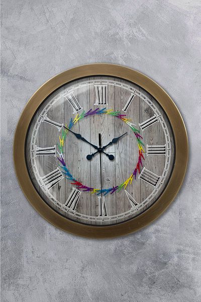Kasva Concept 36 cm Tumbled Metal Cool Wall Clock