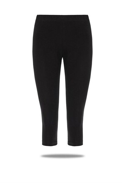 BDL İç Giyim Women's Black Mesh Battal Knee Length Leggings