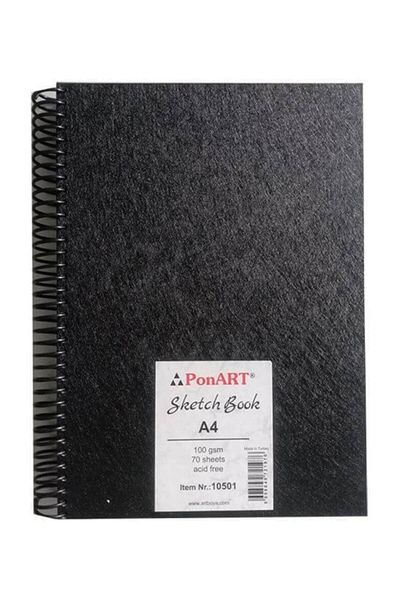 Ponart Sketch Book Side Spiral Drawing Notebook 100g A4 70 Sy