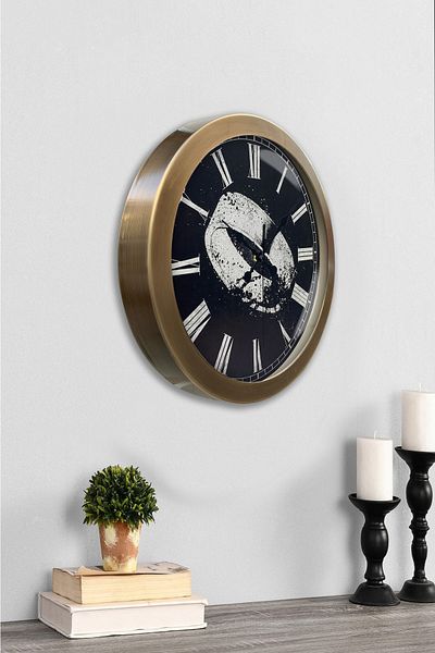 Kasva Concept Gift 36 cm Antique Metal Ring Wall Clock