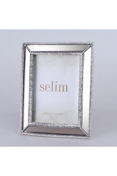 Selim 15x20 Elsira Mirrored Frame Silver