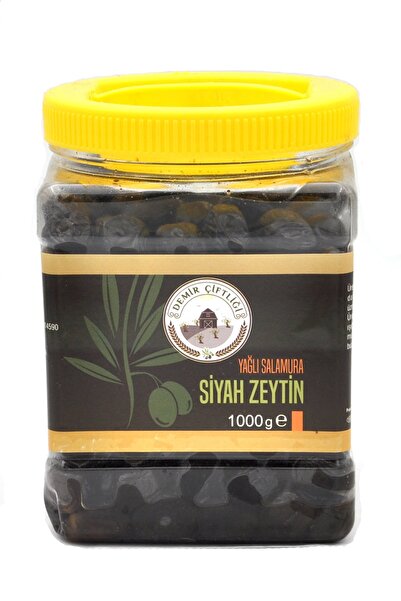 Demir Çiftliği Gemlik Yağlı Sele Sofralık Siyah Zeytin (231-260 KALİBRE) 1 Kg