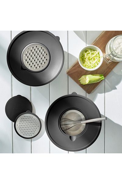 Emsan Demre 3 in 1 Black Multi-Purpose Mixing and Storage Container