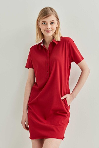 Vitrin Dress - Red - Shirt dress