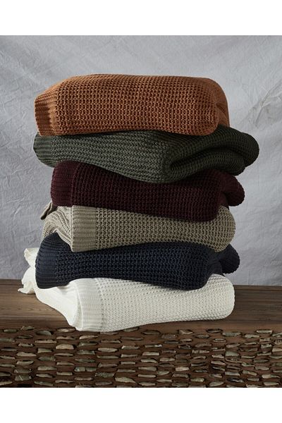Ecocotton Beige Alina Double 100% Cotton Knitwear Blanket