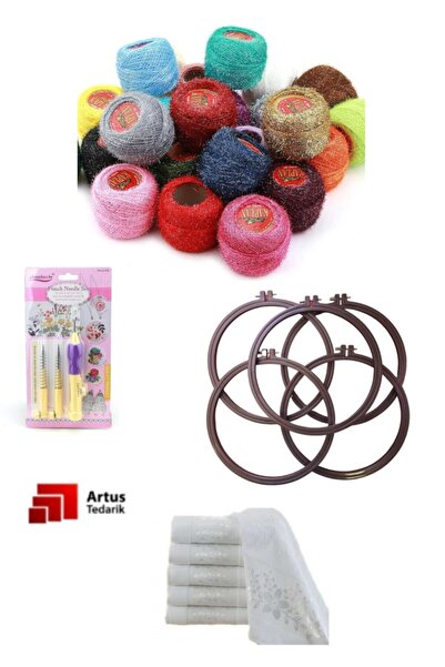 Artus Tedarik Punch Iğnesi Seti Başlangıç 5 Adet Ip 1 Kasnak 1 Havlu