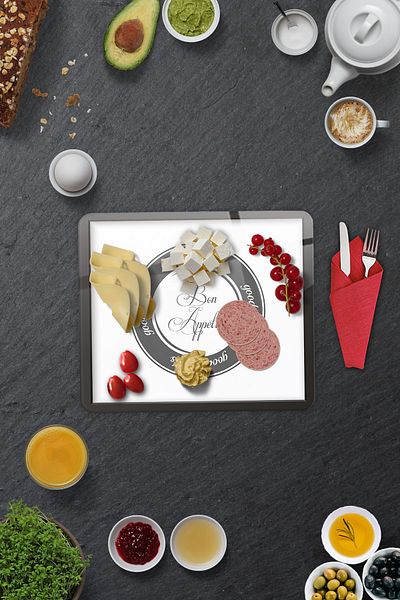Decorita Set of 2| Glass Plate - Breakfast Plate - Cake Plate| Good Food - White Fund| 29cm X 34cm