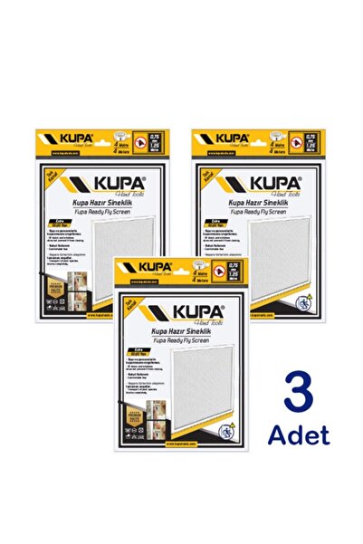 Kupa Pratik Sineklik Pencere Hazır Sineklik Çift Kanat 3 Adet 1,25 Mt X 1,50 Mt