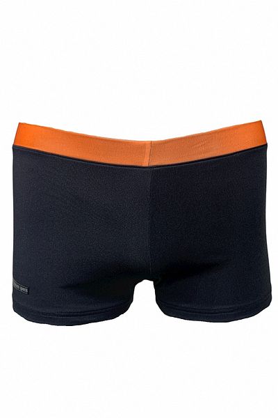 Fs Men's Black Orange Swimmer Sea Pool Beach Swimsuit