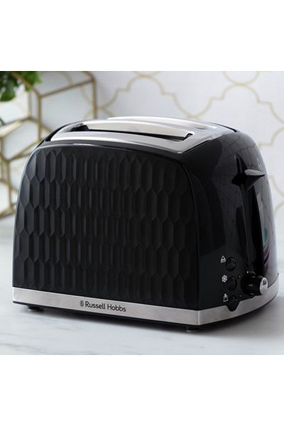 RUSSELL HOBBS 26061-56 Honeycomb Black Toaster