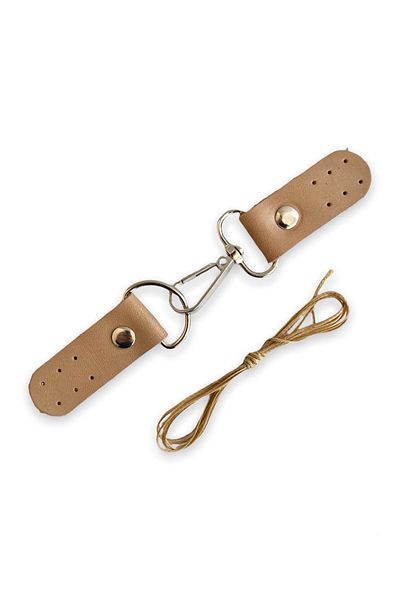 alfa tasarım atölyesi Genuine Leather Hook Bag Lock, Hooked Beetle (15 Cm) Bone