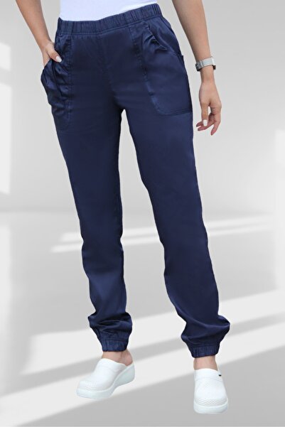 CANDAŞ UNİFORM Lacivert Cep Büzgülü Grey Red Bayan Pantolon gr-102