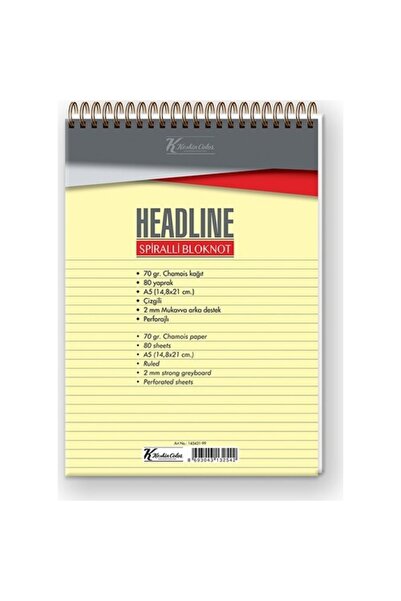 KESKİN COLOR A5 80 ورقة غطاء كارليتون للرسم حلزوني للرأس -145431-99