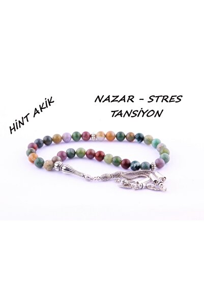 OSMANLI DEĞERLİ TAŞ Sertifikalı Hint Akik Doğal Taş Tesbih T166