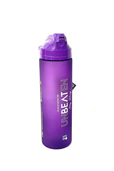 Gıpta قارورة منقوشة مطلية باللون الأرجواني Unbeaten Tritan مع مصاصة سعة 600 مل