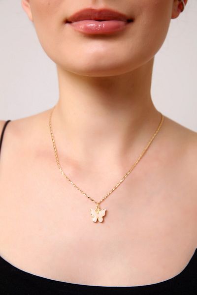 AURRARİ Powder Butterfly Necklace