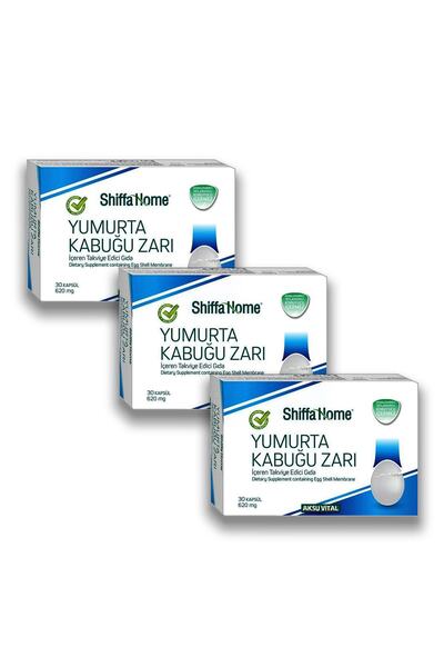 Shiffa Home Aksu Vital Yumurta Kabuğu Zarı 620 Mg 30 Kap X 3 Adet