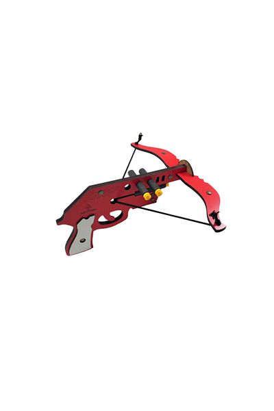 Ahtek Wooden Sponge Bullet Shooting Toy Triggered Crossbow Bow + Targets