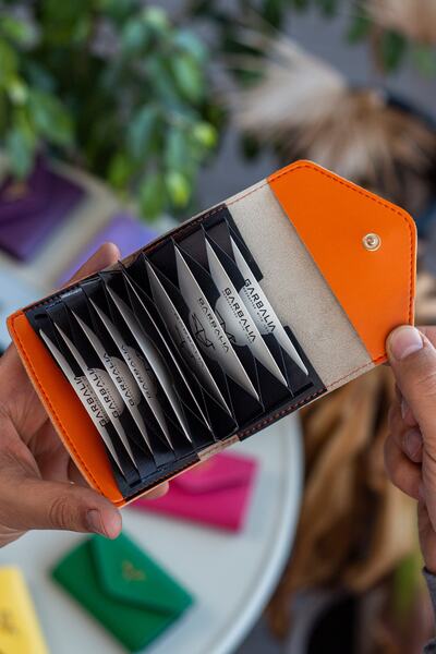 Garbalia Lviv Vegan Leather Accordion Orange Women's Wallet Card Holder