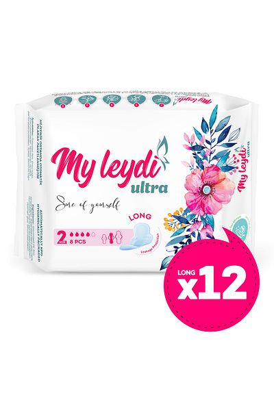MYLEYDİ Ultra Hygienic Pad Long 96 Pieces (12 Packs)