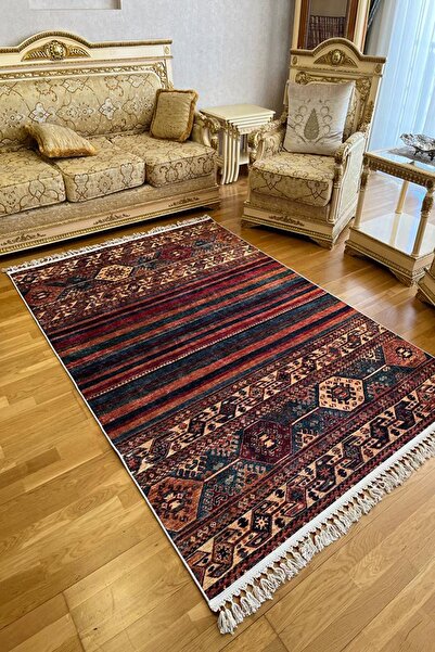 MOTTO HALI Dokuma Taban Yıkanabilir Kaymaz Taban Kilim Salon Halısı Mutfak Ha...