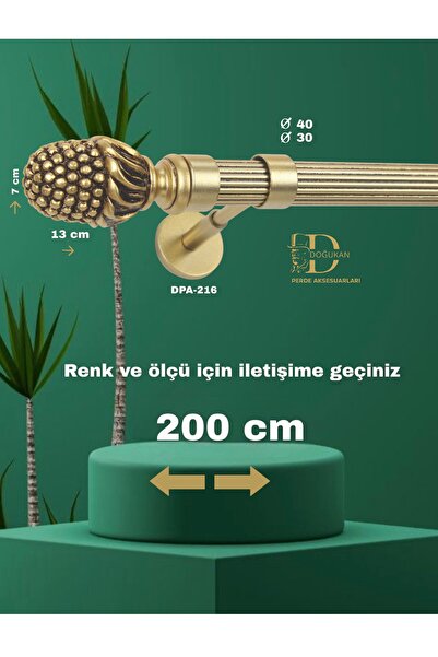Doğukan perde aksesuarları Dm 216 Özel Tasarım Varak Rustik Perde Askısı Mode...