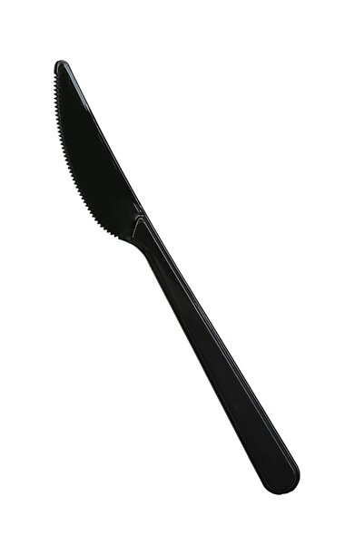 Armax سكين بلاستيك فاخر اسود، 100 قطعة