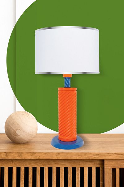 MINIMAL ETICARET VE BILGI TEKNOLOJILERI Eclipse Orange - Blue Lampshade