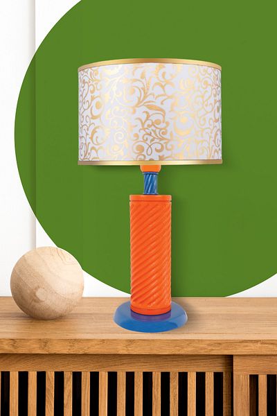 MINIMAL ETICARET VE BILGI TEKNOLOJILERI Eclipse Orange - Blue Lampshade