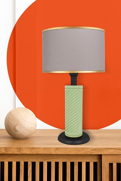 MINIMAL ETICARET VE BILGI TEKNOLOJILERI Eclipse Water Green - Black Lampshade
