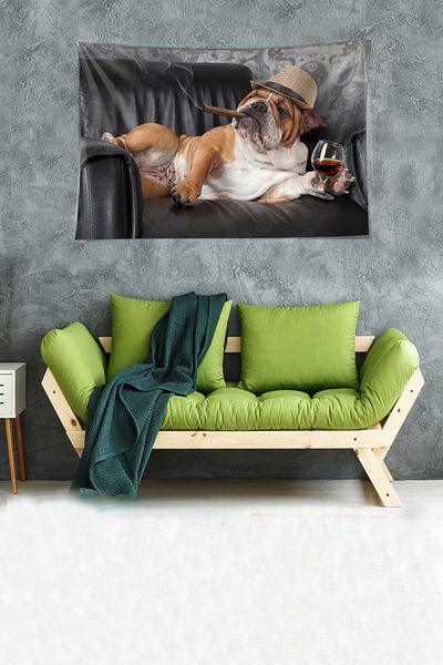 on the clouds Гоблен за стена от кадифена текстурирана материя за кучета Pleasure Home Dog, устойчив на петна