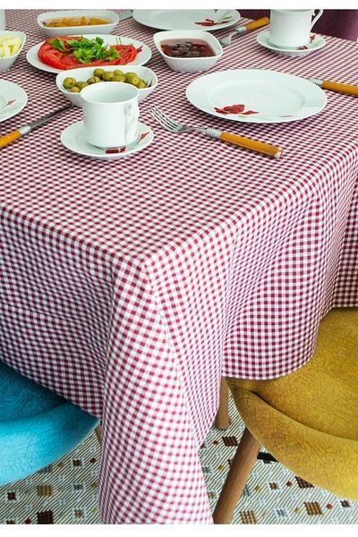 Kaan Față de masă din bumbac Gingham