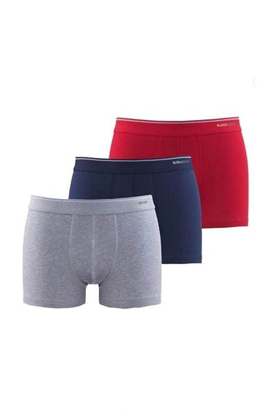 Blackspade Tender Cotton Ανδρικά Boxers - 3 Pack Grey Navy Blue Red 9670
