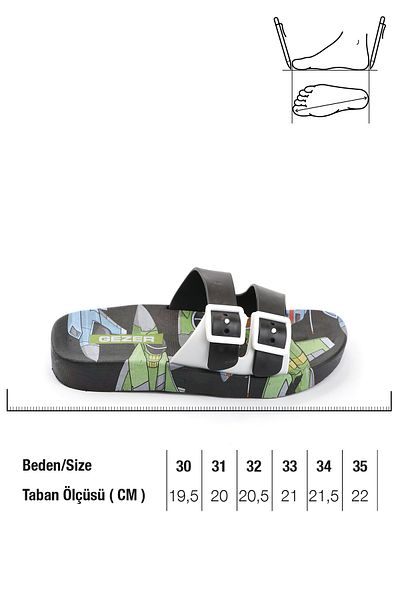 GEZER Summer Non-Slip Sole Two Buckle Boys' Slippers