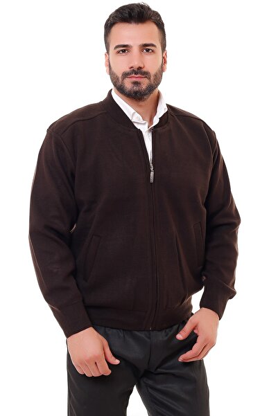 K KARBEY Steel Knitted Lined Men's Knitwear Coat with Pockets