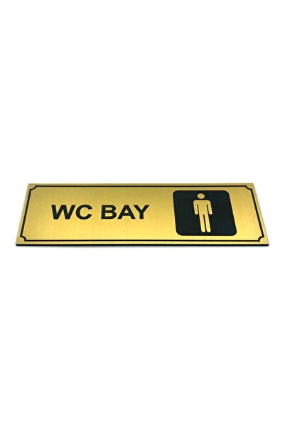 SE-Dizayn Wc Tuvalet Tabelası Bayan Bay Takım 2 Adet Kapı Yönlendirme Levhası 5 Cm X 15 Cm Rezopal Levha