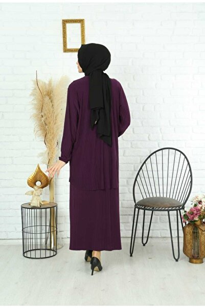 MODAMÜNASİP Harika Sandy Komple Piliseli Etekli Ikili Takım