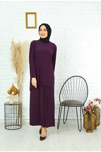 MODAMÜNASİP Harika Sandy Komple Piliseli Etekli Ikili Takım