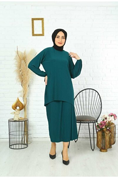 MODAMÜNASİP Υπέροχο Σετ Σάντι με δύο τεμάχια με πλισέ φούστα