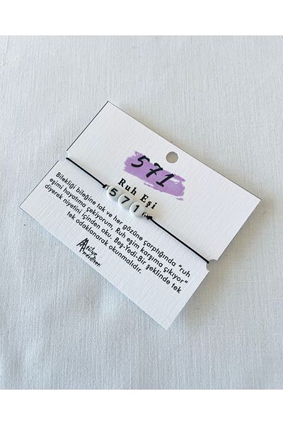 Atölye Merdiven Soulmate 571 Sequence Number Affirmation Bracelet Soulmate Attracting Bracelet