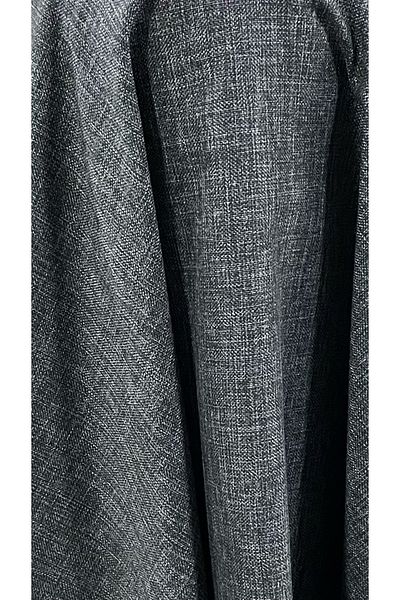 Bakırcı Kumaş Dark Grey and Black Linen Upholstery Fabric
