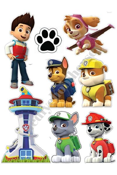 hediyehobihersey الصالحة للأكل ورقة كعكة الرسمية كوكي طباعة ورق الأرز باو باترول كعكة كوكي الطباعة