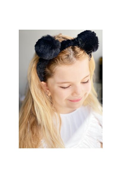 QUEEN AKSESUAR Coroană pentru copii cu pompon cu păr pufos de pluș, coroană c...