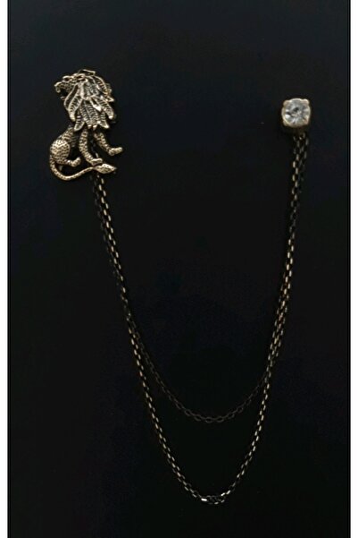 Ars Magic Box Aslan Desenli Altın Ceket Aksesuarı