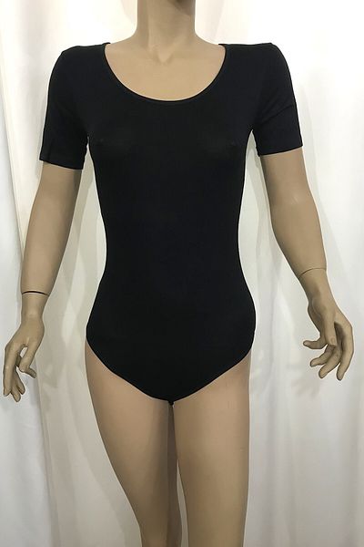 Diba 435- Short Sleeve Snap Body-black