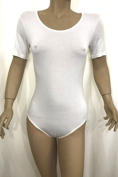 Diba 435- Short Sleeve Snap Body-white