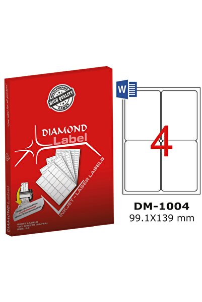 Diamond Dijital Diamond Label Lazer Etiketi 99,1x139mm 100 Sayfa (ptt Ve Karg...
