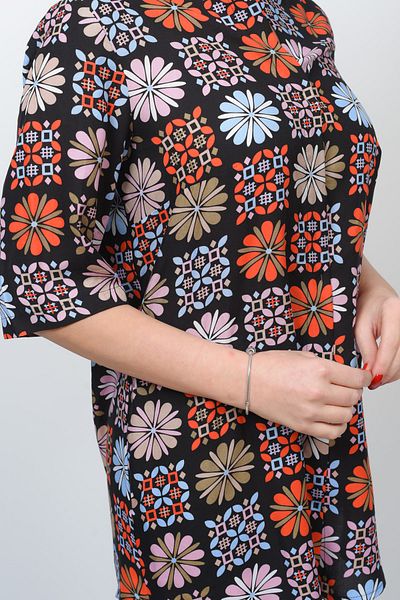 TUSSE Cămașă crocantă cu model Kilim din bumbac, țesută florală, cu croiala largă