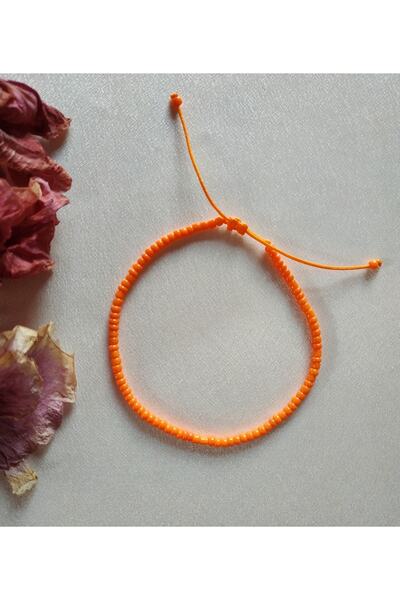 Fata Morgana Accessory Turuncu Boncuklu Ayarlanabilir Ip Halhal