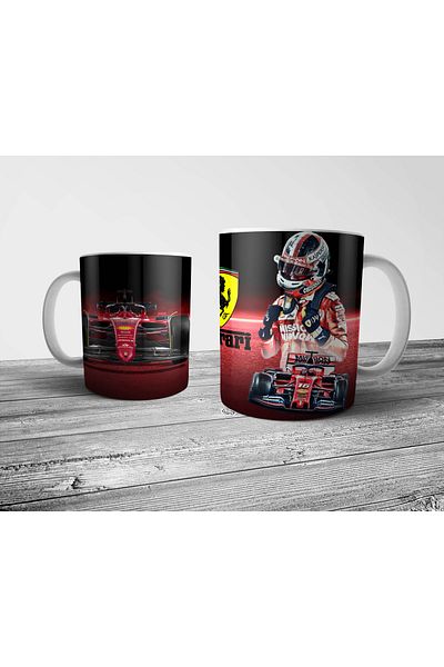 Pixxa Charles Leclerc Formula 1 Ferrari Mug Cup Model 3